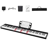 Versatile Electric Piano: Featuring 128 tones, 128 rhythms and 20 demos, the electronic piano can satisfy different demands of beginner or piano specialist. Plus, the high-quality stereo speaker can stimulate real piano sound, providing you with bett...