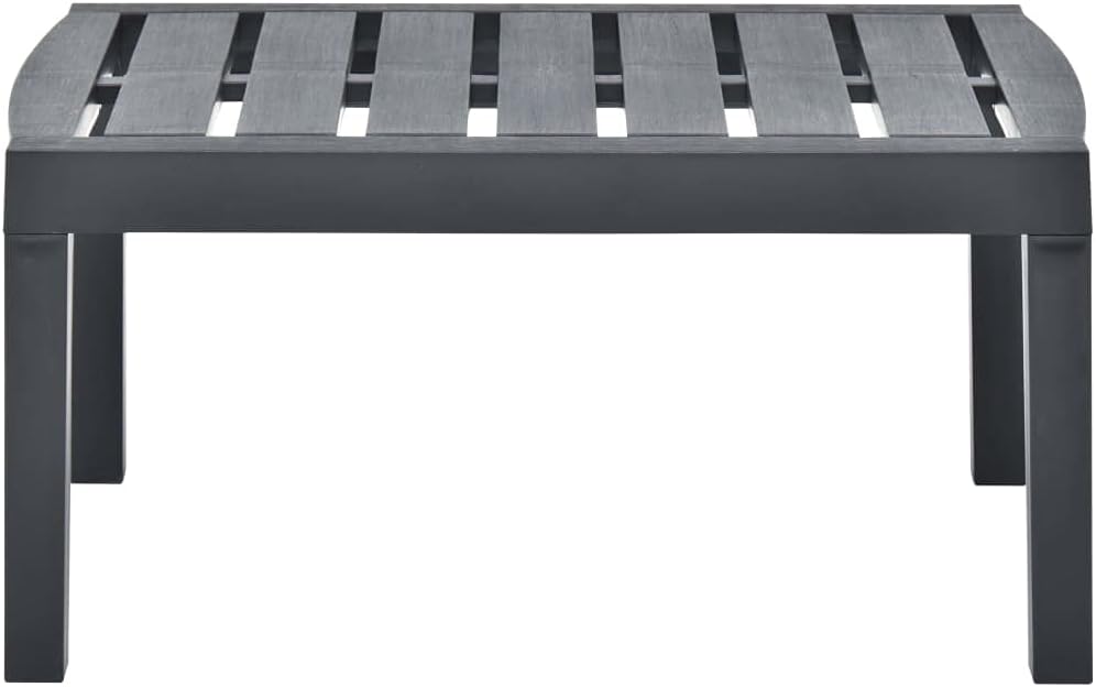 Patio Table Anthracite,Outdoor Tables,Side Table,Dining Table,Patio Table,Garden Table,Coffee Table,Lounge Table,for Living Room,Balcony,Bedroom,Garden,Porch,Deck,Outdoor,30.7"x21.7"x15" Plastic