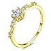 Produktbild Vi.yo Golden Kupfe Ring 7 Kleine Gebrochene Diaman Zeigefinger Accessories Schmuck Damenringe Geeignet für Mädchen Jugendlich