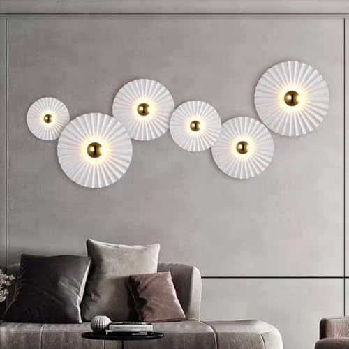 Aplique de pared moderno blanco estilo Art Déco e iluminación LED para interior 5