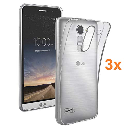 3X Funda Carcasa Gel Transparente para LG Ray X 190, Ultra Fina 0,33mm, Silicona TPU de Alta Resistencia y Flexibilidad