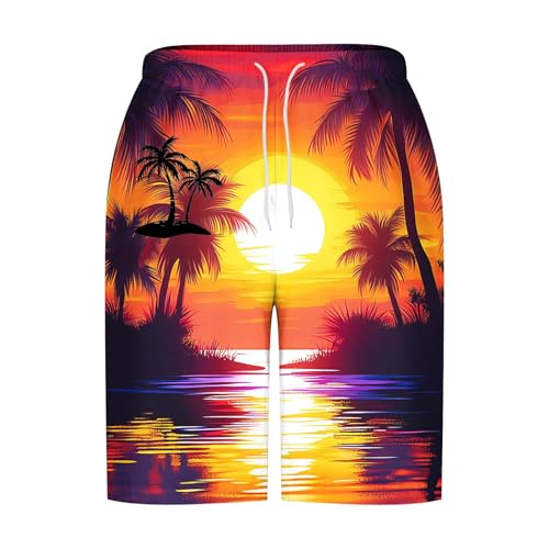 Hawaiian Beach Shorts for Men with Compression Liner 7 Inch Mens Bathing Suit Quick Dry Swimming Trunks Swimsuit4