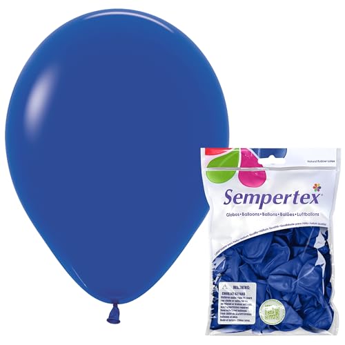 Sempertex Round Fashion Royal Blue Balloons 11 Inch 25Pcs Elegant Latex Balloons for Birthday Decorations Wedding Graduation Baby Shower Anniversary Bridal Shower Party Celebrations