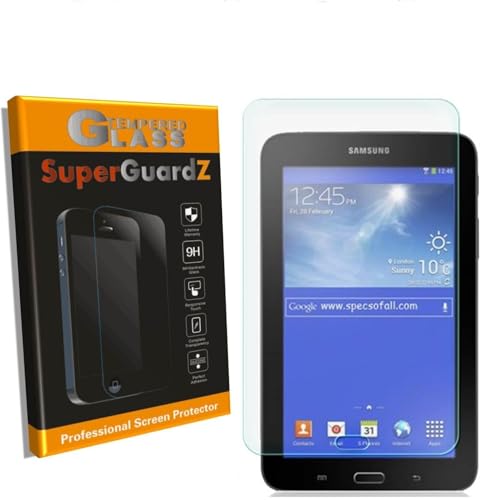 [2-Pack] for Samsung Galaxy Tab E Lite 7.0 / Tab 3 Lite 7.0 - SuperGuardZ Tempered Glass Screen Protector, 9H, 0.3mm, 2.5D Round Edge, Anti-Scratch, Anti-Bubble