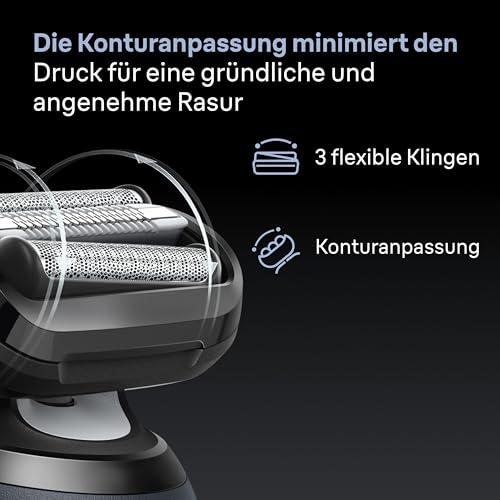 Braun Rasierer Herren Elektrisch Series 6, 62-S7650cc, Silber – Ansicht 3