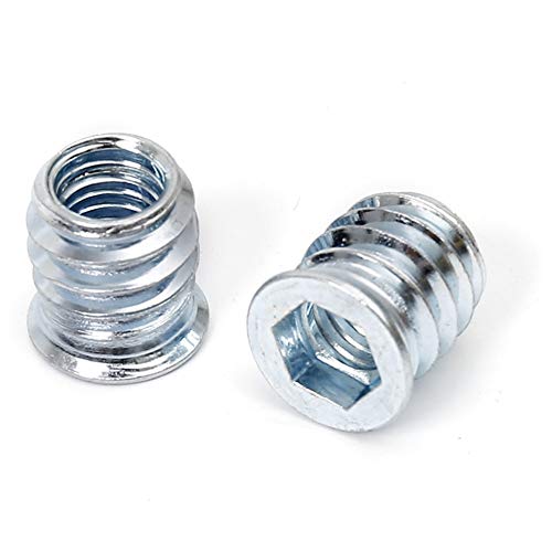 Image of 5 /16-18 Threaded Inserts for Wood 15mm Length Furniture Screw in Threaded Insert Nuts 40 Pieces