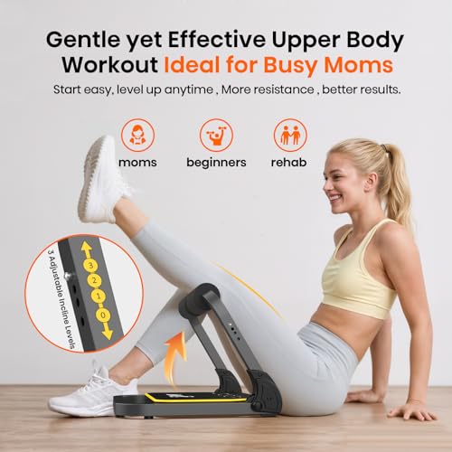 Image of ZIWWVY Ab Machine for Stomach Workout, Sit Up Exercise | 4-Speed Adjustable Ab Trainer Machine with Automatic Rebound, Home Gym Abdominal Exercise Equipment for All Ages