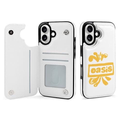 iPhone16用ケース 手帳型 オアシス OASIS バンド スマホケース 財布型 アイフォン16用ケース おしゃれ 軽量 背面 携帯カバー カード収納 スタンド機能 PUレザー 耐衝撃