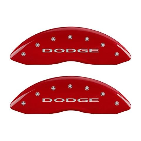 MGP Caliper Covers 12162SDD4RD Red Brake Covers Fits 2011-2020 Dodge Charger/Challenger (Dual Piston Front Caliper) Engraved with Dodge (Front/Rear Covers; Set of 4) Cover