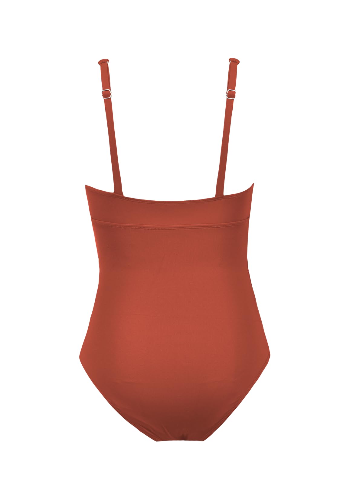 CUPSHE Maillot de bain une pièce pour femme - Encolure en V à volants - Bretelles réglables - Effet gainant au niveau du ventre