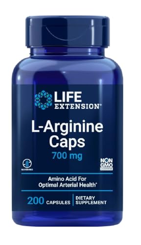 Life Extension - L-Arginina Caps 700mg - 200 Cápsulas Vegetarianas, Apoyo Cardiovascular y Energía