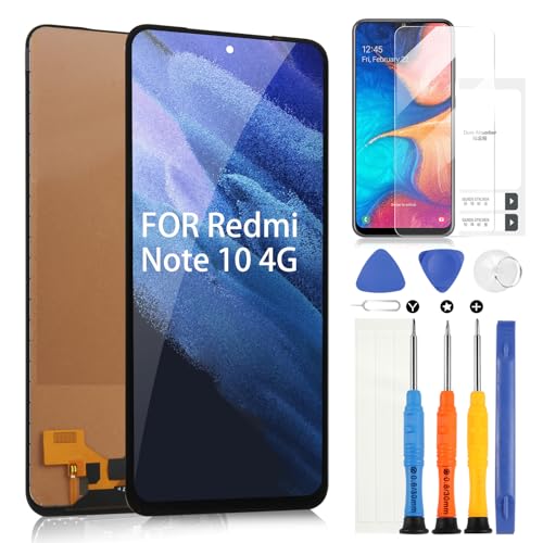 ARSSLY Pantalla LCD para Xiaomi Redmi Note 10 4G / Redmi Note 10s / Poco M5S Pantalla LCD Digitizer Touch Screen Repuesto Asamblea con Herramientas