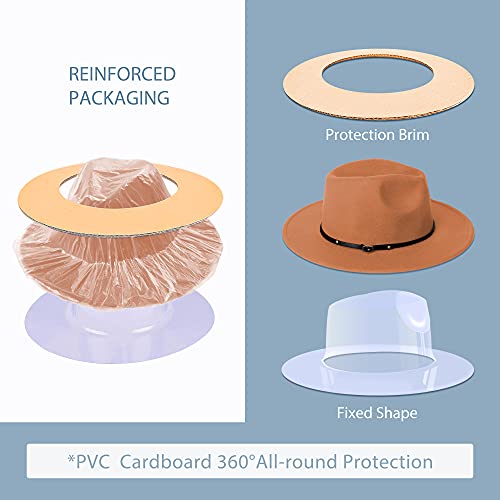 Image of Wide Brim Fedora Hats for Women Mens Felt Fedora Hats With Belt Buckle
