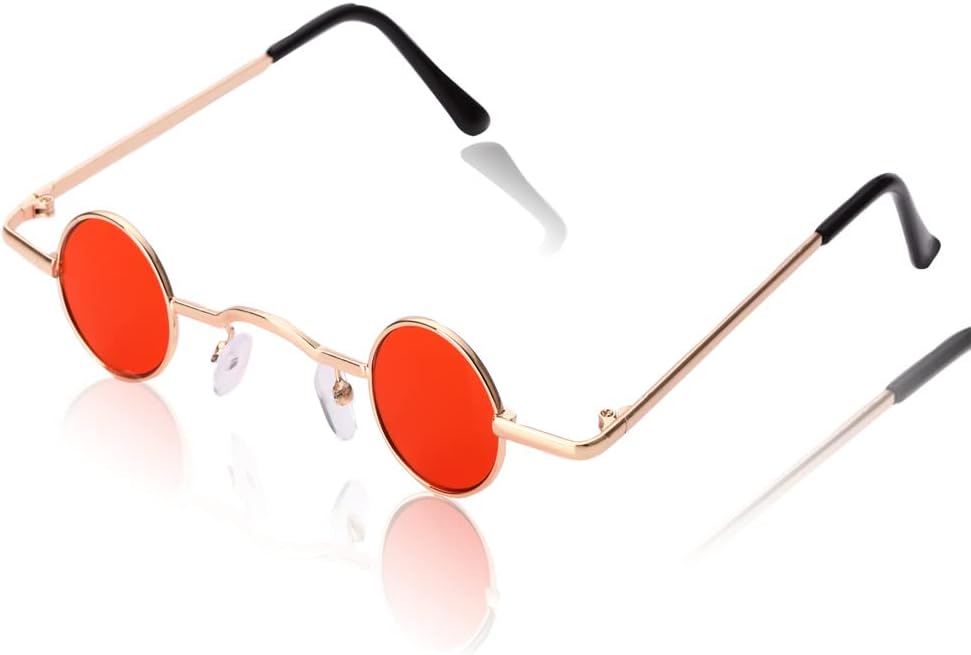 Retro Glasses Out-of-The-Ordinary Sunglasses with Extremely Small Lenses Unisex