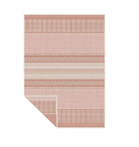 Classic Home Store Duo Weave Fine Weave Pattern Outdoor Indoor Rug UV Resistant Soft Touch Mat 120cm x 170cm (Rust)