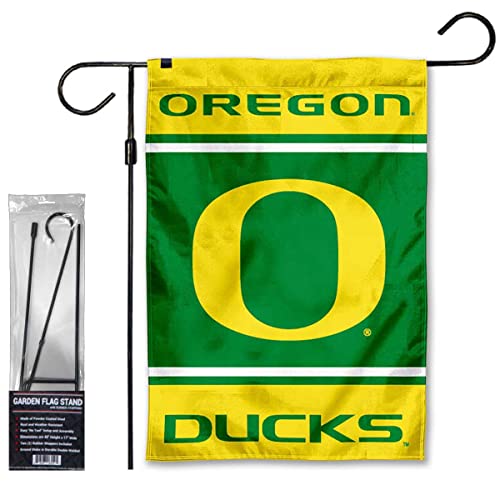 Oregon Garden Banner Flag with Flag Pole Stand Set