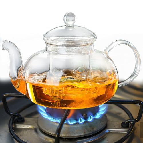 Reviews de Teteras de té caliente favoritos de las personas. 44 ERYURU Tetera de Vidrio,Estufa Borosilicato 1000ml con Infusor Extraíble y Lavable,Resistente a Altas Temperaturas,Té y Café,Apta para Fuego Directo, Cocina eléctrica de...