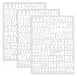 3Sheets Iron on Letters and Numbers for Clothing, 1 Inch Small Iron On Letters A to Z, and 0 to 9 Vinyl Numbers Iron on Letters Heat Transfer Letters for DIY Printing Craft Clothing T-Shirt Jersey(Whi
