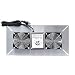 Durablow MFB M2D Stainless Steel 430 Crawl Space Foundation Dual Fans Ventilator + Built-in Dehumidistat + Freeze Protection Thermostat + Radon Mitigation