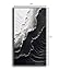 YaSheng Art - Thick Texture Abstract Oil Painting Hand-Painted sea wave Black and White Wall Art Minimalist modern Art Paintings Home Living room Room Dining Room Bedroom Wall Decorative Art Oil Painting 24x48inch