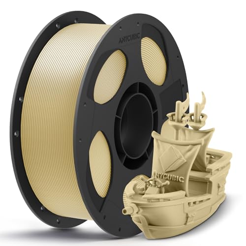 ANYCUBIC PLA Plus (PLA+) 3D Printer Filament 1.75mm, High Toughness 3D Printing Filament, Dimensional Accuracy +/- 0.02mm, Print with Most FDM 3D Printers, 1KG Reusable Spool, Beige