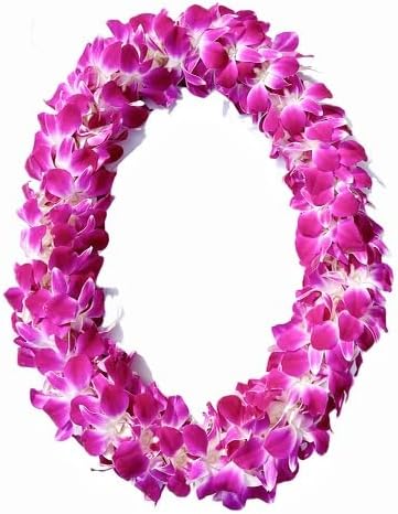 Fresh Purple Orchids Lei Single Strands - 1 PCS (Hand-Made)