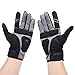 SUNGOOYUE Full Finger Mountain Cycling Gloves for Men Women, Non Slip Shock Absorption Touchscreen Racing Gloves for All Seasons (XL)