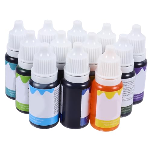 Gogogmee 12pcs Lip Liquid Pigment Set Natural Vegan Plant-based Colors for DIY Lip Gloss Lipstick Balm High Concentration Cosmetic Dye Safe Non-irritating for Women Makeup