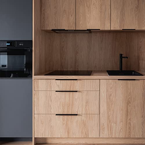 Image of Ravinte 1 Pack Finger Pulls for Cabinets 300mm /11.81 inch Length Black Pulls