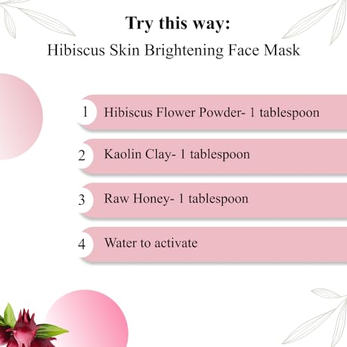 Hibiscus Sabdariffa Flower Powder for Skin, Hair and Body Mask I Naturally Rich in AHA & BHA I Skin Brightening Face Pack I 100% Pure I 100 gms