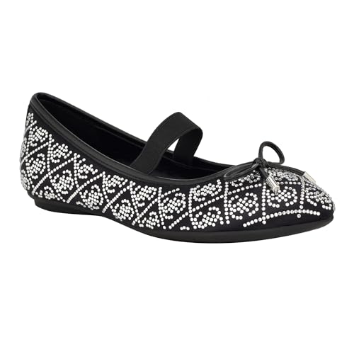 GUESS Women's Kairo Ballet Flat, Schwarz 001, 41 EU