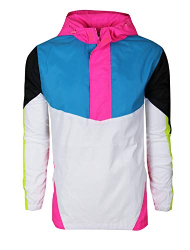 Image of SCREENSHOT Mens Streetwear Windbreaker Jacket - Lightweight Graphic Hoodie, Graffiti Hip Hop Urban Fashion Pullover Top