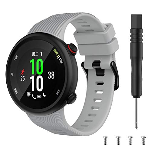 Comtax �K�� Garmin Forerunner 45/45s/Swim 2 Strap �o���h�����p�o���h �_�炩���V���R���o���h �����\ �X�|�[�c �����x���h (�O���[)