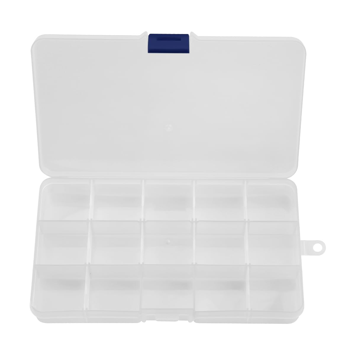 Lotsdonxia Transparent 15-Compartment Jewellery Storage Box – Clear Plastic Organiser With Adjustable Dividers For Beads, Earrings, And Small Accessories (Transparent)