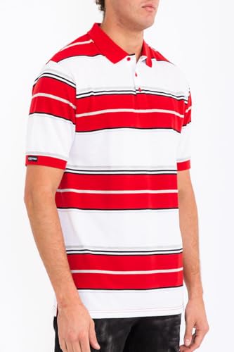 Weiv Men's Pique Polo Short Sleeve Shirt Midweight Cotton Blend Button Down2