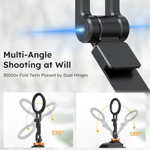 Image of yantralay Magnetic Phone Tripod Mount with 1 /4 inch Thread & Cold Shoe | 360 Rotating Mount for i-Phone 17 /16 /15 /14 /13 /12 & Android Phones