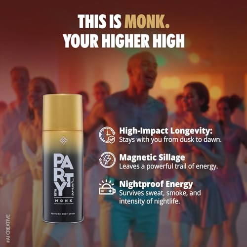 Image of Riya Hyper & Monk Perfume Body Spray | Long-Lasting Fragrance | Skin-Friendly & Safe on Fabric - Pack of 2 (150ml Each)