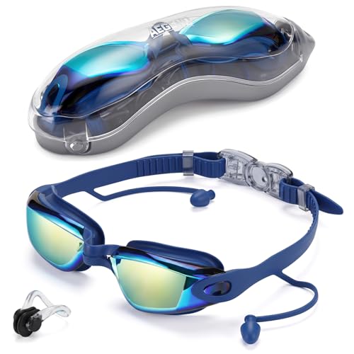 Image of Aegend Swim Goggles, Swimming Goggles No Leaking Full Protection Adult Men Women Youth