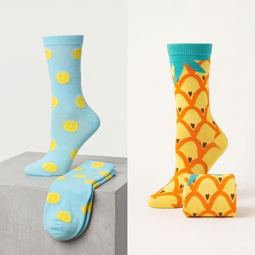 Image of Tipi Toe Women's Fun Patterned Dress Socks, 12-Pack Lightweight Colorful Crew Socks, Casual Novelty Assorted Designs