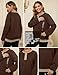 Bhome Nursing Sweatshirt Maternity Breastfeeding Shirts Hidden Zipper Long Sleeve Nursing Tops Loose Fit with Pockets,Dark Brown L