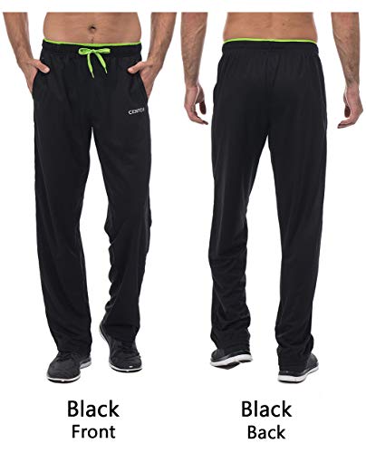 image for CENFOR Men's Sweatpant with Pockets Open Bottom Athletic Pants,3 Piece