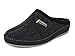 Produktbild SCHAWOS Filz Hausschuh für Herren, Qualitäts-Pantoffel, mit anatomisch geformtem Fußbett und aktiver Fersendämpfung, Modell: gefüttert (Schwarz (24W), 40 EU, numeric_40)