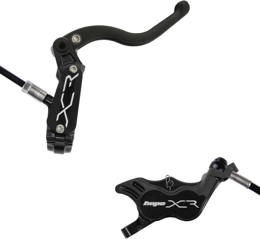HOPE XCR Pro E4 Disc Brake and Lever Set - Rear, Hydraulic, Post Mount, Black