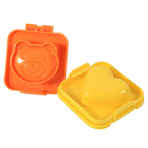 6PCS Cartoon Cute Boil Egg, PP Plastic Cute Cartoon Eggs DIY Chocolate Cakes Fish Car Heart Shape Egg Sushi Rice for Eggs, Chocolate, Cake