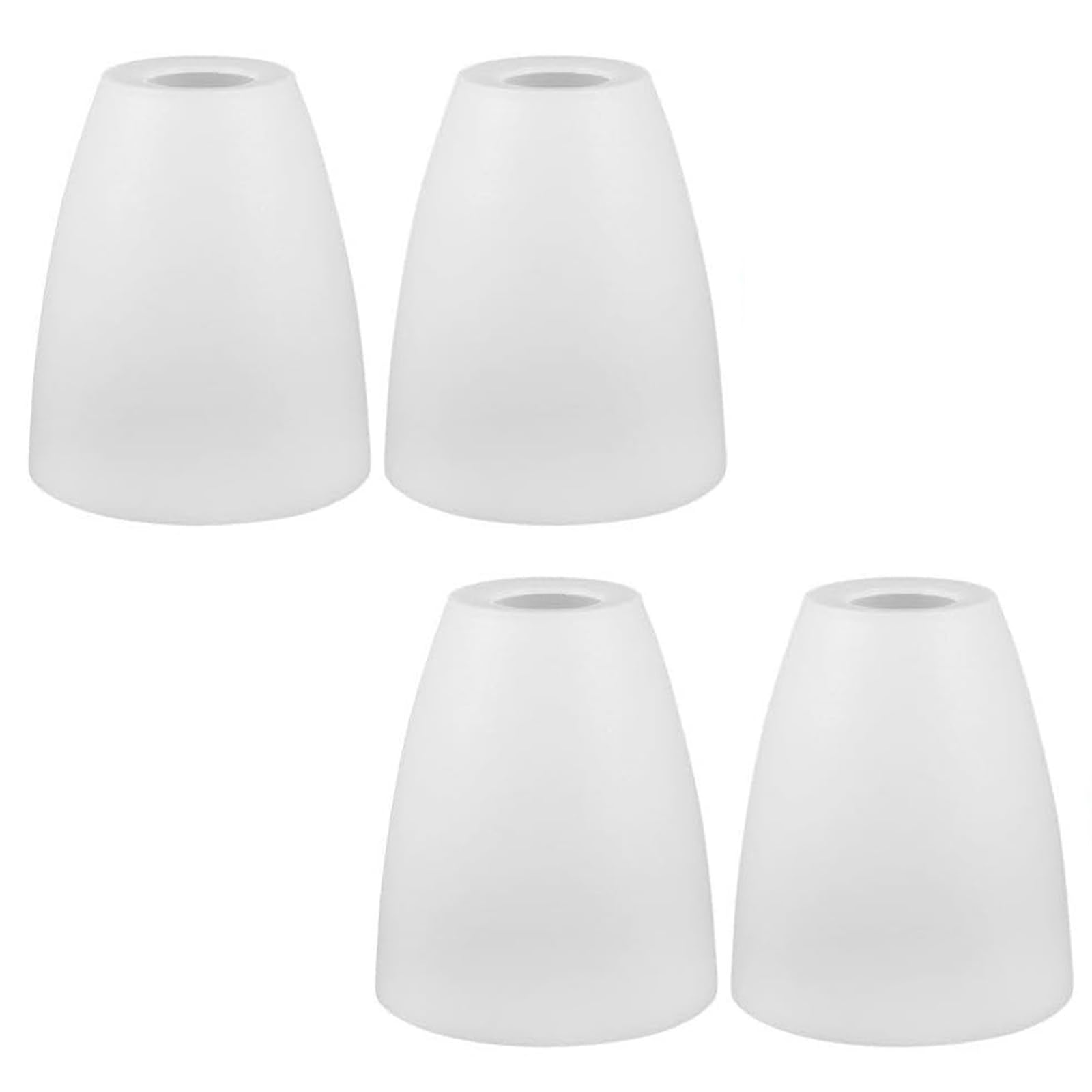 Docache 4 Pieces White Plastic Lampshades Flat Top Lampshades Replacement Cylindrical Rustic Simple for Desk Lamps (White, 30mm)