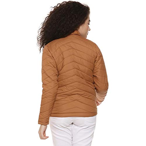 Image of PINACOLADA Women's Puffer Regular Fit Bomber Jacket For Winter Wear | Standing Collar | Full Sleeve | Zipper | Casual Jacket For Woman & Girl | Western Stylish Jacket For Women