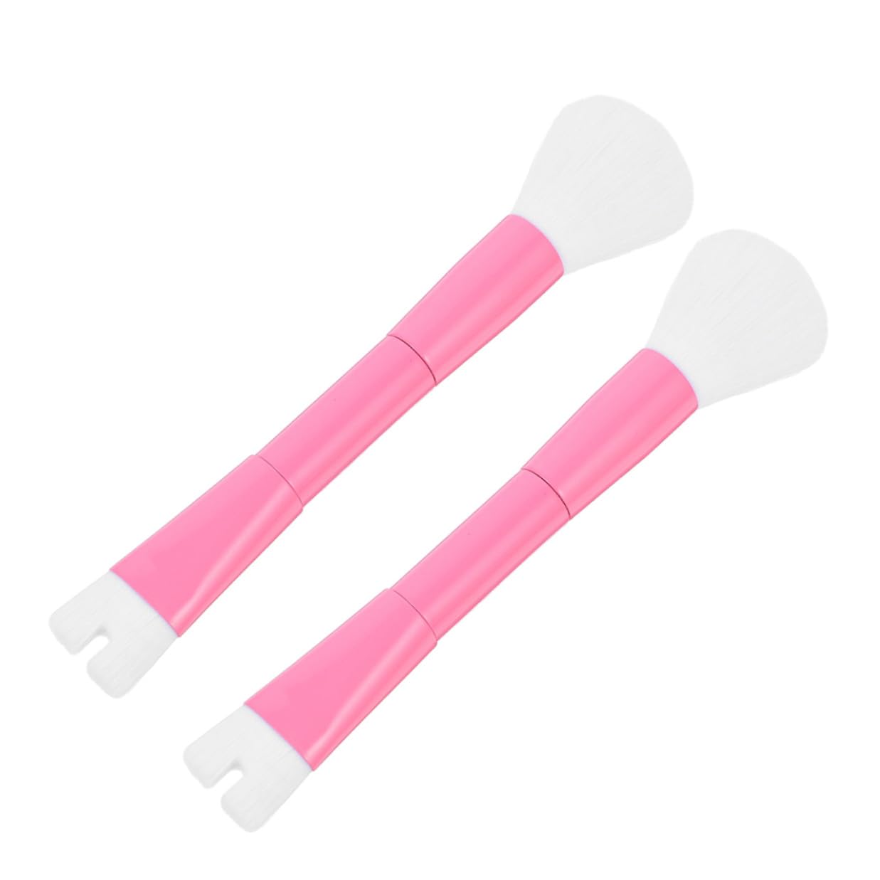 2pcs Dual-ended U-shaped Nose Contour Brush and Powder Highlighter Makeup Brush for Women, Portable Face Contouring Tool for Precise Nose Shadow and Highlighting