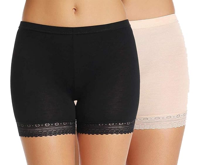 shoppy villa with sv logo Shoppy Villa Ladies Modal Lace Bottoming Safety Boy Shorts for Women High Waist Under Skirt Shorts for Women,Cycling Shorts/Safety Shorts/Under Skirt Shorts/Night Shorts-picture-12