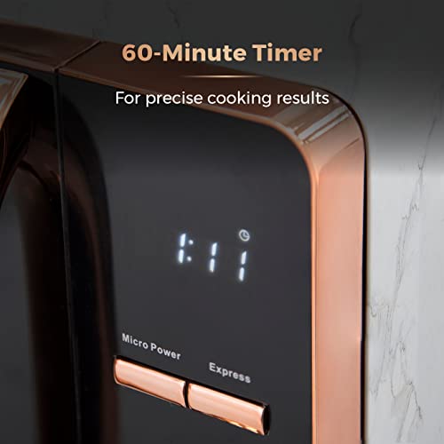 Tower-T24021WMRG-Digital-Microwave-with-60-Minute-Timer-and-8-Autocook-Settings-20L-800W-White-Marble-and-Rose-Gold