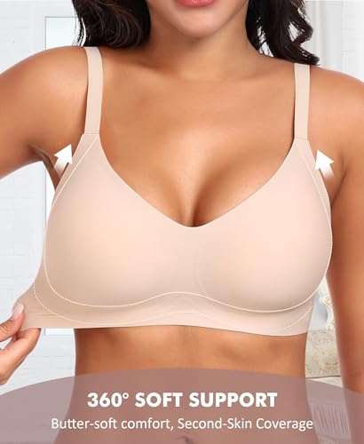 Bras for Women Wireless Supportive Seamless No Underwire Bras Full Coverage Comfortable Everyday Bra2